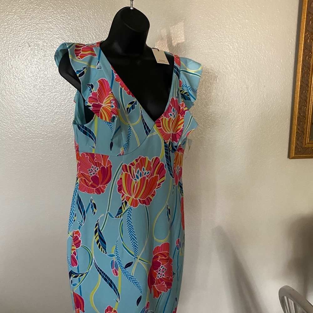 Trina Turk Floral dress 👗,predominately Turquoise